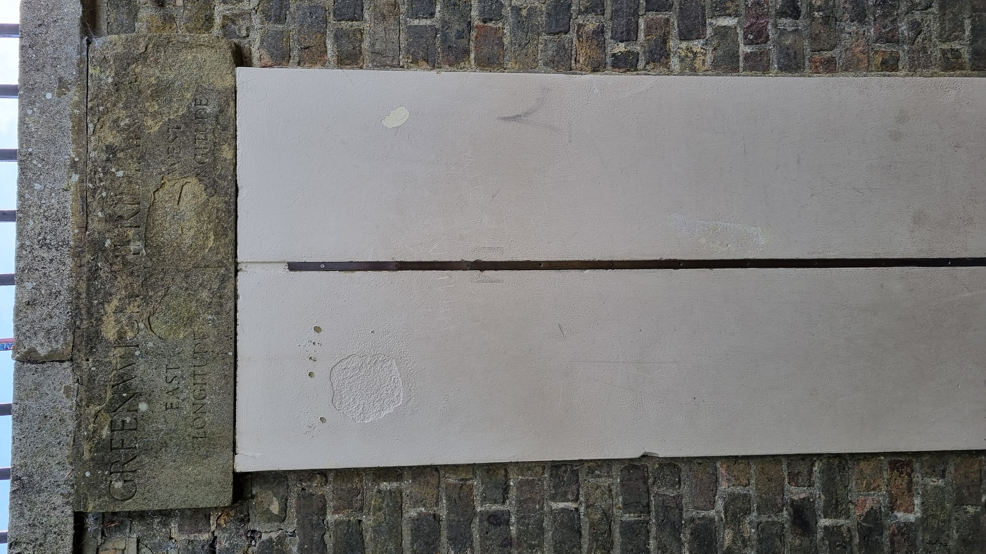 Prime meridian (Greenwich) in between