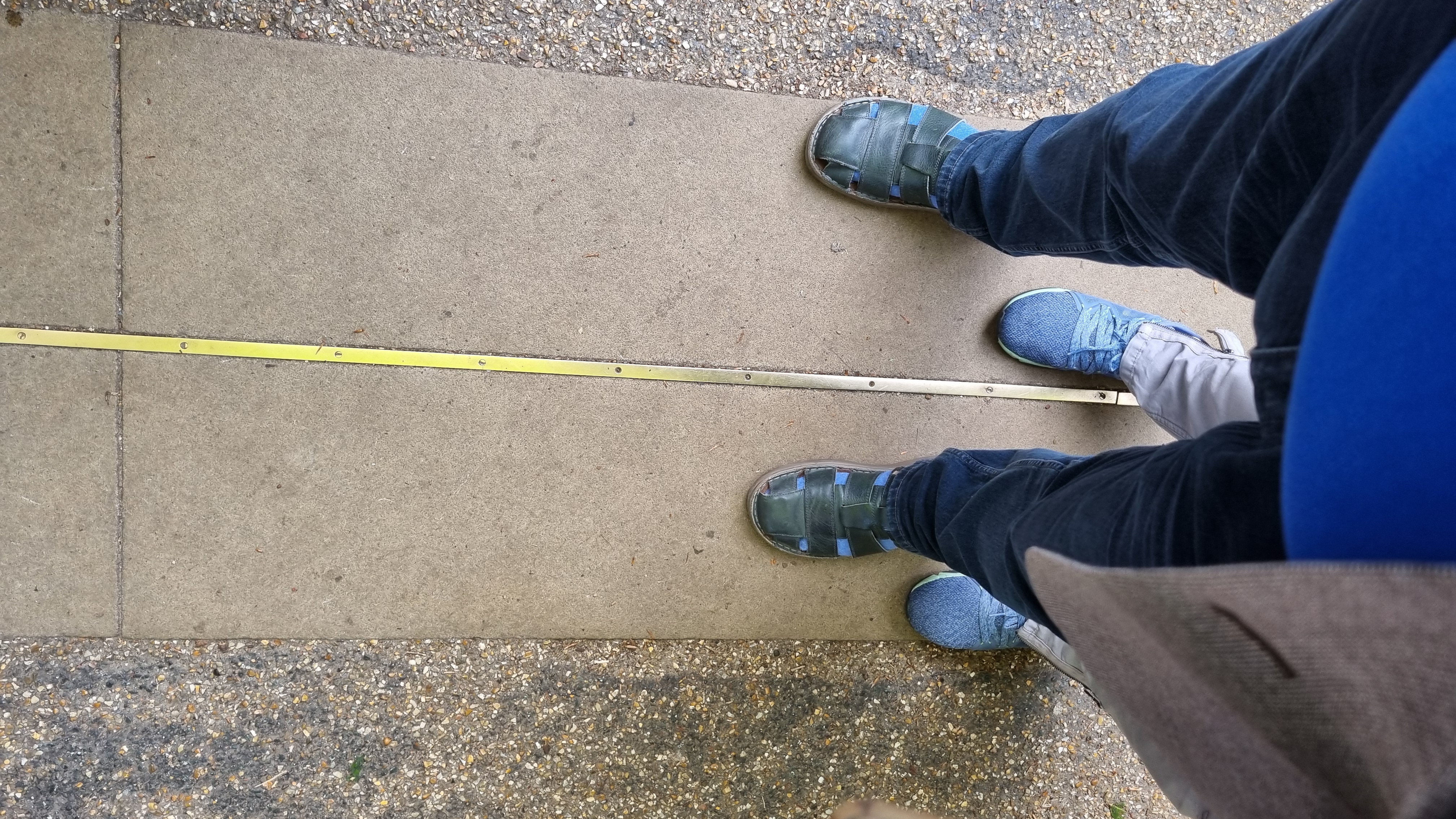 Prime meridian (Greenwich) in between